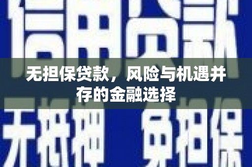 迎泽无担保贷款，风险与机遇并存的金融选择