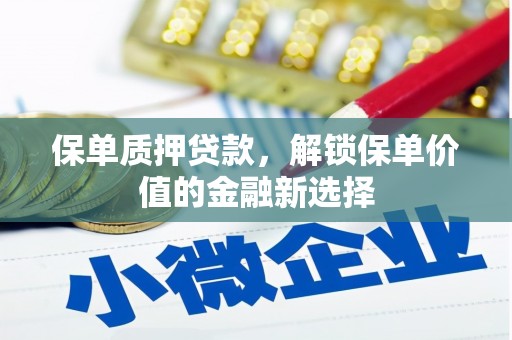 迎泽保单质押贷款，解锁保单价值的金融新选择