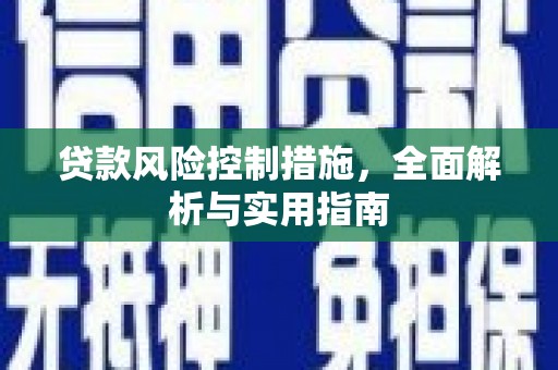 迎泽贷款风险控制措施，全面解析与实用指南