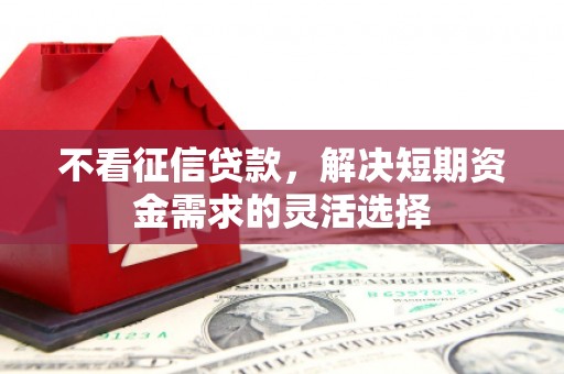 迎泽不看征信贷款，解决短期资金需求的灵活选择