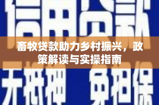 迎泽畜牧贷款助力乡村振兴，政策解读与实操指南