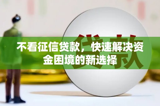 迎泽不看征信贷款，快速解决资金困境的新选择