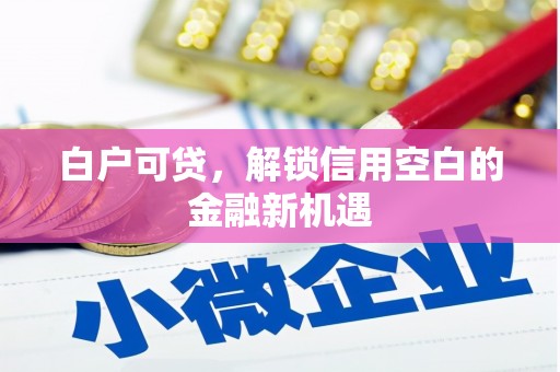迎泽白户可贷，解锁信用空白的金融新机遇