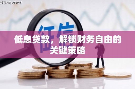 迎泽低息贷款，解锁财务自由的关键策略