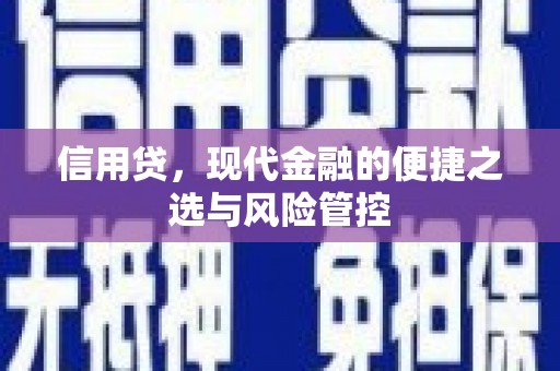 迎泽信用贷，现代金融的便捷之选与风险管控
