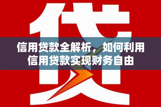 迎泽信用贷款全解析，如何利用信用贷款实现财务自由