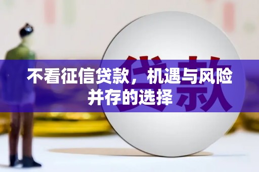 迎泽不看征信贷款，机遇与风险并存的选择